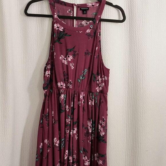 Torrid Berry Floral Dress Women's - Picture 2 of 6